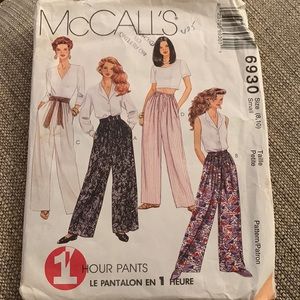 McCall’s Sewing Pattern (1 Hour Pants) size Small (8,10)